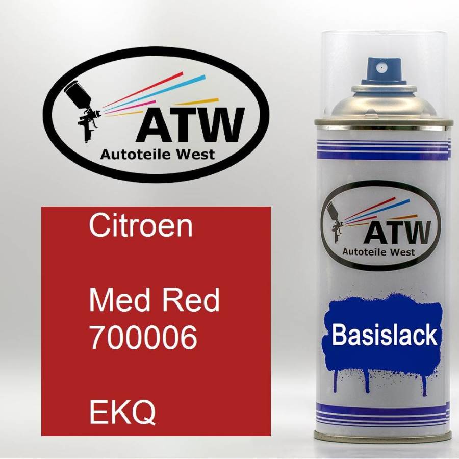 Citroen, Med Red 700006, EKQ: 400ml Sprühdose, von ATW Autoteile West.